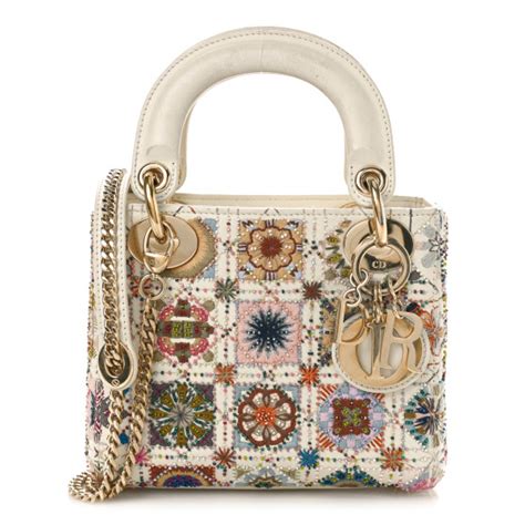 dior lady mini calfskin with bead